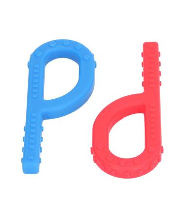 2pcs P Shape Silicone Teething Toy for 3 Month Babies - Sensory Chew Tube (Type 1) - Buy Online on GoSupps.com