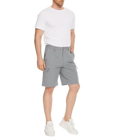 Magcomsen Men's Hiking Shorts - Water-Resistant Quick Dry Cargo Shorts | Light Grey 36 - Buy Online on GoSupps.com