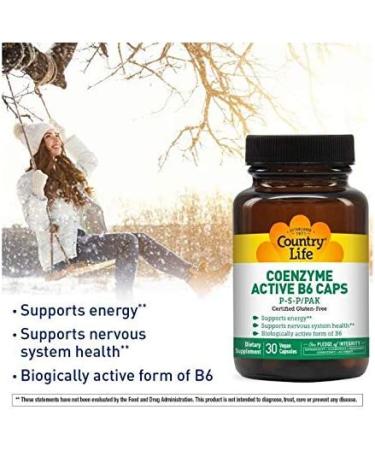 Country Life Coenzyme Active B-6 50mg - 30 Count | Natural Energy Support - Buy Online on GoSupps.com