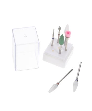 POPETPOP 2 Sets Nail Clipper Grinding Head Nail File Drill Bit for Nails Nail Kits Nails Tools Nails Gel Polishing Tool Nails Cuticle Remover Nails Supply Care Tungsten Steel Nail Drill