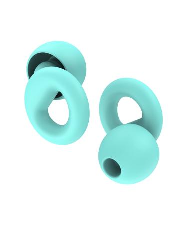 Noise Canceling Earplugs for Sleep and Concentration New Flexible Earplugs for Better Attenuation2 Pair Reusable Deal for Side Sleepers &Noise Sensitive Person  27dB Noise CancellationLight Green