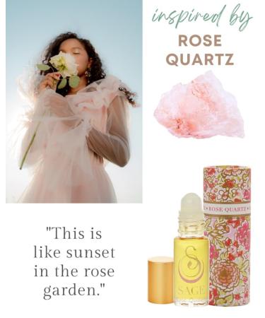 Rose Quartz Perfume Oil Roll-On by Sage- 1/8 oz Vegan & Cruelty-Free Floral Scent Rose Damask Honeysuckle Jasmine Rose Quartz 1/8 oz Perfume Oil Roll-On - Buy Online on GoSupps.com