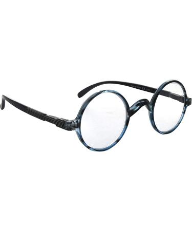 Reducblu Reading Glasses with Spring Hinge - Unisex Professor Style Round Readers 1.0 Diopters - Buy Online on GoSupps.com