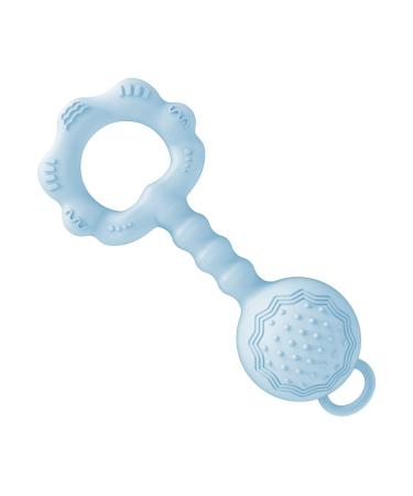 Silicone Baby Teething Toys For Infants Babies 0-6 Months Baby Boy Rattle Rattles For Babies 0-6 -12 Months Teething Toys Teethers For Babies 0-6-12 Months Baby Boy Girl Rattles Soft And Flexible Blue