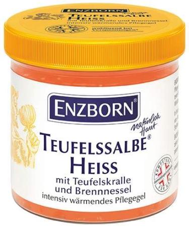 Enzborn Teufelsalbe hot |Long -lasting heat effect |Without residues |With devil claw and nettle |Dermatologically checked |3 x 200 ml