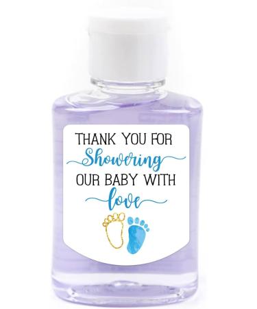 Blue Baby Shower Hand Sanitizer Labels - Thank You Stickers Party Favors 1.26 x 1.39 - Buy Online on GoSupps.com