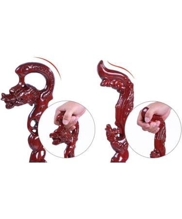 Wooden Cane Solid Walking Stick Crutch Natural Wood Walking Stick with Root Head Carved Hand Grip Carved Cane Hand Carved Design Walking/Hiking for Elderly Seniors - Buy Online on GoSupps.com