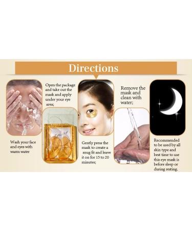 24K Gold Eye Patches - Anti-Aging Collagen Treatment for Dark Circles & Puffiness (12 Pairs) | Beauty & Personal Care - Buy Online on GoSupps.com
