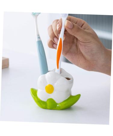FRCOLOR Pencil Holder Pen Holder Tooth Brush Toothbrushes Countertop Toothbrush Holder Toothbrush Holder for Bathroom Toothbrush Holders for Bathrooms Child Container Ceramics White - Buy Online on GoSupps.com