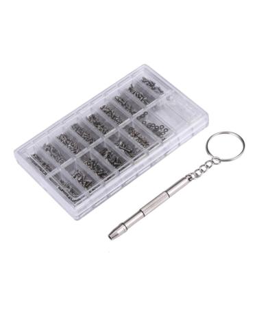 1000PCS Set Glasses Repair Screws Sunglasses Repair Screws Tool Over The Glasses Sunglasses Sunglasses Maintenance Box Nose Pads Accessory Box Spectacle Repair Screws