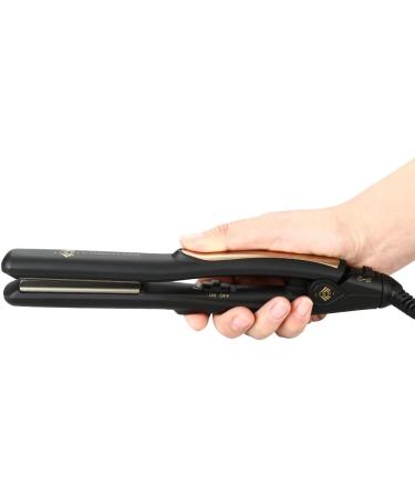 Jinri Titanium Hair Straightener - 0.8 inch Travel Flat Iron Dual Voltage Black - Perfect for International Use - Buy Online on GoSupps.com