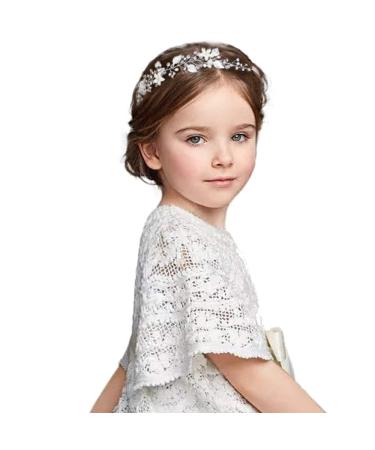 Crystal Babys Breath Headband for Wedding First Communion - Style2-Silver - Buy Online on GoSupps.com