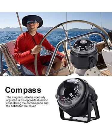 Black Electronic Car Mount Compass | Declination Adjustable Military Marine Ball | Night Vision Dashboard Marine Compass for Boats - Buy Online on GoSupps.com