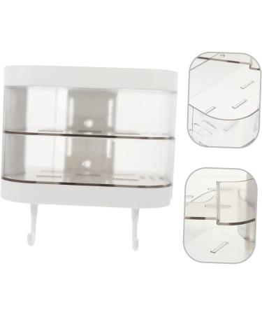 Ciieeo 4pcs Box Storage Box Soap Bar Holder for Shower Self Draining Soap Container Shower Soap Dish Makeup Containers Wall-mounted Soap Dish Soap Stand Plastic Bathroom Box White Cartoon - Buy Online on GoSupps.com