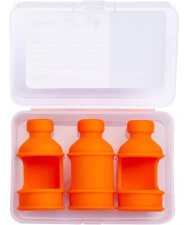 3-Piece Silicone Insulin Bottle Protective Cover for Diabetics - Orange | Durable Break-Resistant Protection - Buy Online on GoSupps.com