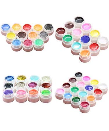 Suki Suki Mixed Colors Glitter UV Gel Builder - 12/16pcs Nail Art Tips & DIY Acrylic Nail Polish 4# | International Shipping - Buy Online on GoSupps.com