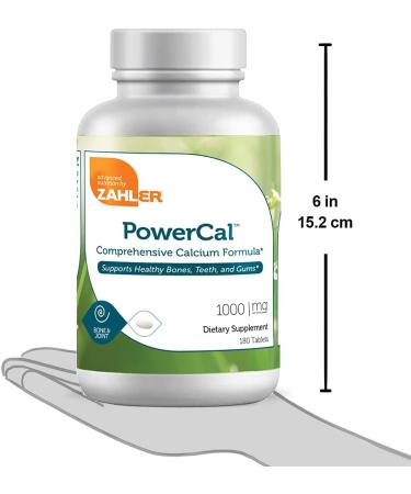 Zahler PowerCal Calcium Supplement with Vitamin D - Promotes Healthy Bones, Teeth, and Gums - 180 Tablets - Buy Online on GoSupps.com