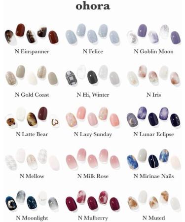 ohora Semi Cured Gel Nail Strips (N Blossom) - Salon-Quality, Long Lasting, Easy to Apply & Remove - Includes Prep Pads, Nail File & Wooden Stick - Buy Online on GoSupps.com