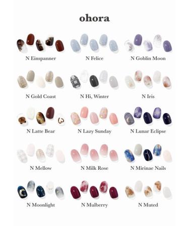 Buy Ohora Semi Cured Gel Nail Strips N Moonlight - Dark Patterned UV/LED Compatible Salon Quality Easy to Apply with Prep Pads & Nail File | International Shipping - Buy Online on GoSupps.com