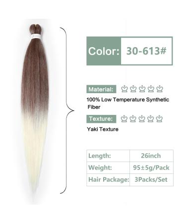 Easy Braid Anti-Stretched S Braid 26 Synthetic Hair Extensions - 3-Pack KanCalon Braided Hair for Single-Braid Styles - Buy Online on GoSupps.com