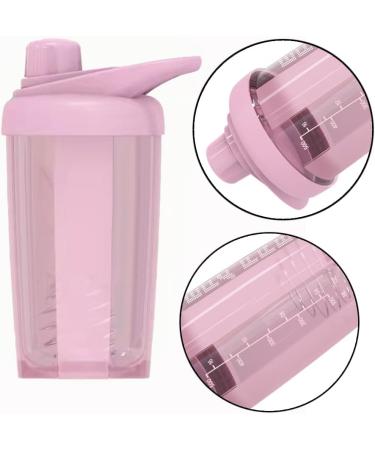 Qynuli Protein Shaker Bottle - Classic Sport Mixer with Ball for Protein & Enzyme Supplements - Pink - Buy Online on GoSupps.com