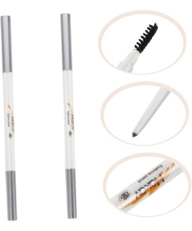 CANIGHT 2pcs Double-headed Waterproof Eyebrow Pencil Brow Pencil with Brush Eyebrow Pencil Brown Abs (shell) - Buy Online on GoSupps.com