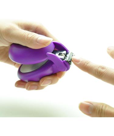 HARAC Special Needs Nail Clippers for Arthritic Hands Senior and Kids Adapted Nail Clipper for Fingernail and Thick Toenail Made in Japan (Purple) - Buy Online on GoSupps.com