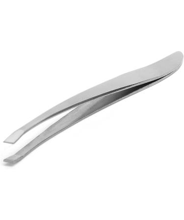 Premium Stainless Steel Eyebrow Tweezers - Non-Slip Handle Precision Tip & Portable Clip for Perfect Brow Shaping - Buy Online on GoSupps.com