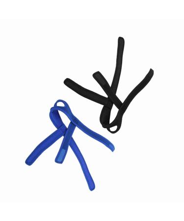 Headband Jaw Support Strap Belt Neoprene Material Adjustable Size Chin Exposed Design Blue & Black for Snoring Chin Dislocation (Blue)