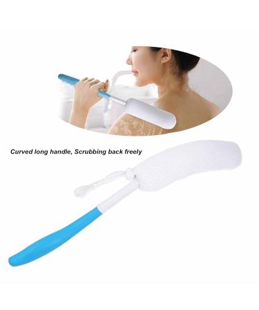Long Curved Handle Bath Brush Soft Sponge Body Exfoliating Shower Brush for Gentle Skin Cleaning | International Shipping - Buy Online on GoSupps.com