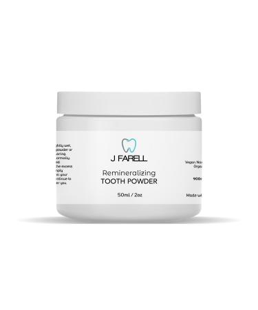 Remineralizing Tooth Powder with Vegan Plant-Based Hydroxyapatite for Oral Health and Whitening Toothpaste Restore Repair Gentle Mild Radiant J FARELL