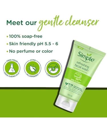 Skin Refreshing Face Wash 150ml | 100% Soap-Free Gentle Cleanser for Sensitive Dry & Oily Skin | Ideal for Men & Women - Buy Online on GoSupps.com