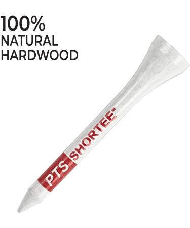 White Shortee Tee 120 Count - 2-1/8 inch - 100% Natural Hardwood - Buy Online on GoSupps.com