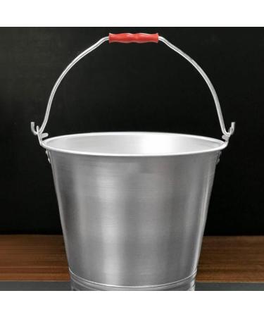 Stainless Steel Bucket Flat Back Pail and Water Pail Metal Utility Pail Ice Bucket Durable Pails for Kennels and Farms 9L Ice Buckets - Buy Online on GoSupps.com