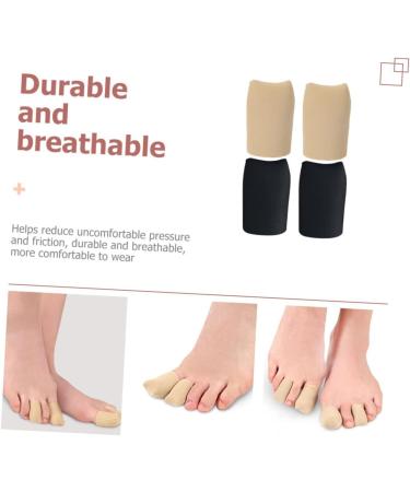 Silicone Gel Toe Protectors - 2 Pairs Soft Sleeve Covers for Runners | Hammertoe Cushion & Foot Care | 4x2.7cm - Buy Online on GoSupps.com