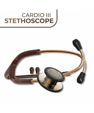 Saini MEDICOS Cardio 3 Monitoring Stethoscope - Copper Finish Chocolate Tube | International Shipping Available - Buy Online on GoSupps.com