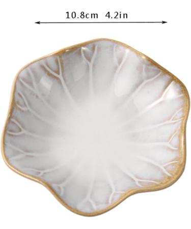Salad Bowl 4.2 inch White Ceramic Plate Retro Lotus Leaf Disc Chinese Side Dishes Sauce Dishes for Sushi Sauce Snack and Soy Pinch Bowls for Kitchen Prep. Snack Bowl (Color : B) - Buy Online on GoSupps.com