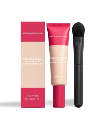 Cr me de Fond Teint Hydratante Blanc Ivoire Couvre Les Imperfections Unifie le Teint Contr le le S bum Longue Dur e Nourrit la Peau Fini Lisse(Ivory white 5pcs)