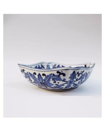 Fruit Bowl Salad Bowl Ceramic Fruit Plate Dish Retro Deep Plate Tableware Snack Plate Household Salad Plate Fruit Plate Fruit Bowl for Kitchen Counter (Color : B) (B)