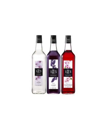 Floral assortment: orchid, lavender and cherry blossom syrup