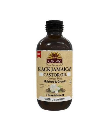 OKAY Black Jamaican Castor Oil Original Dark with Jasmine 4oz/118ml - Natural Hair Growth and Moisture - Buy Online on GoSupps.com