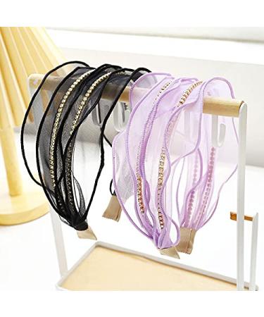 REPHRASE LIFE Mesh Headbands 3 Styles for Women and Girls - Cross Knotted Fashion Hair Hoops in Pink - Buy Online on GoSupps.com