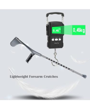 LINYUES Forearm Crutches Lightweight Ergonomic Adjustable Folding Arm Crutches with Rubber Handles for Heavy Duty Non-Slip Walking Stick for Adults Black/Pink/Blue (Black) - Buy Online on GoSupps.com
