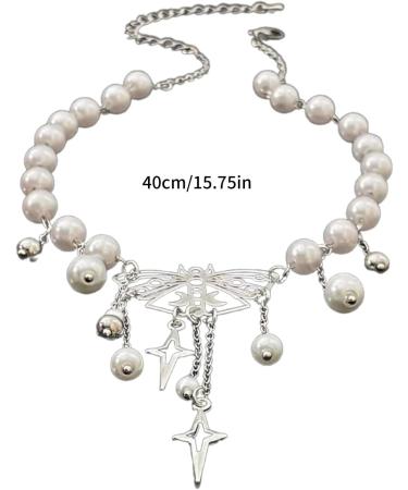 Shop Stylish Faux Pearl Butterfly Pendant Necklace - Adjustable Fashion Jewelry for Women | OralGos - International Shipping Available - Buy Online on GoSupps.com