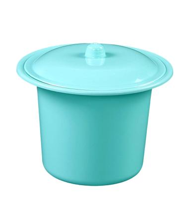 Menolana Portable Spittoon with Lid Lightweight Splashproof PP Durable Pee Potty urinal Bucket Chamber Pot for Outdoor Travel Elderly Adults Blue