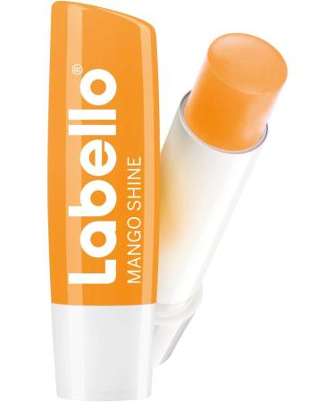  Labello LABELLO Mango Shine Lip Balm with Delicate Shine and Shimmering Pigments and Mango Aroma Lip Care Without Mineral Oils 4.8 g - Buy Online on GoSupps.com