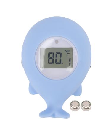 Whale Shaped Baby Bath Tub Water Thermometer Silent Alarm Infant Baby Bath Floating Toy Temperature Thermometer