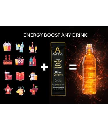 Drink Energizer | Unflavored Caffeine Powder | 200mg Energy Boost in 30 Minutes | 15 Sticks for Instant Energy | International Shipping - Buy Online on GoSupps.com