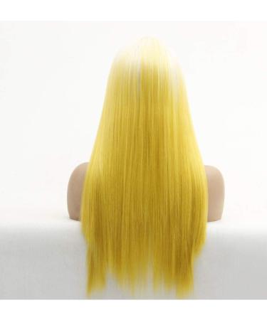 BGHJUE N Yellow Long Straight Synthetic Wig - 50% Human Hair Heat Resistant Soft & Smooth Wigs for Women - Buy Online on GoSupps.com