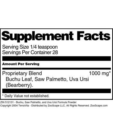 Buchu Saw Palmetto and Uva Ursi Formula Powder (1 oz ZIN: 512131) - Buy Online on GoSupps.com